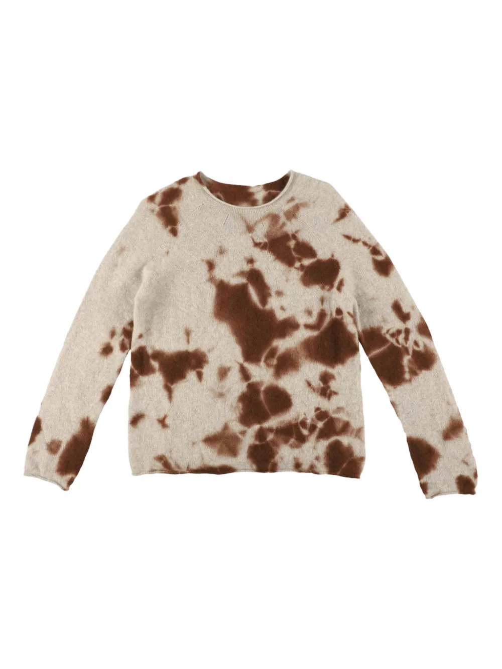 Свитер с принтом тай-дай и круглым вырезом Suzusan, белый
Свитер с принтом тай-дай и круглым вырезом Suzusan, белый