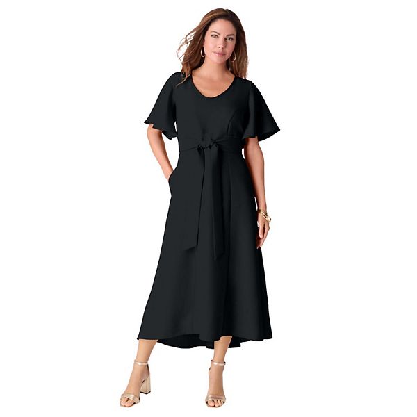Женское платье макси с рукавом-крылышком и V-образным вырезом, plus size Roaman'S, Black
Женское платье макси с рукавом-крылышком и V-образным вырезом, plus size Roaman'S, Black