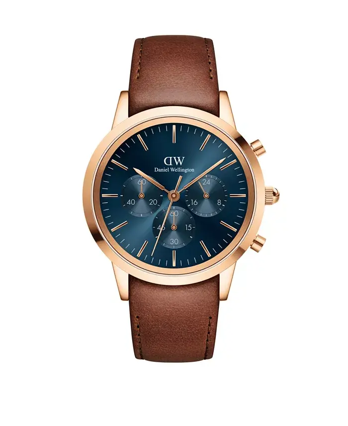 Мужские часы Iconic Chronograph Saint Mawes с коричневым кожаным ремешком, 42 мм Daniel Wellington
Мужские часы Iconic Chronograph Saint Mawes с коричневым кожаным ремешком, 42 мм Daniel Wellington