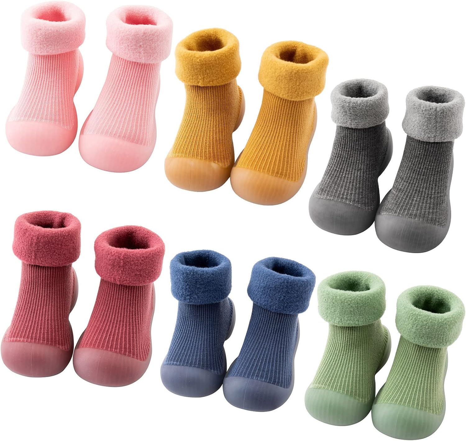 Детская обувь для мальчиков и девочек, теплые вязаные тапочки с мягкой подошвой из резины, носочки-тапочки, мягкие детские тапочки Aimaomi, зеленый
Детская обувь для мальчиков и девочек, теплые вязаные тапочки с мягкой подошвой из резины, носочки-тапочки, мягкие детские тапочки Aimaomi, зеленый