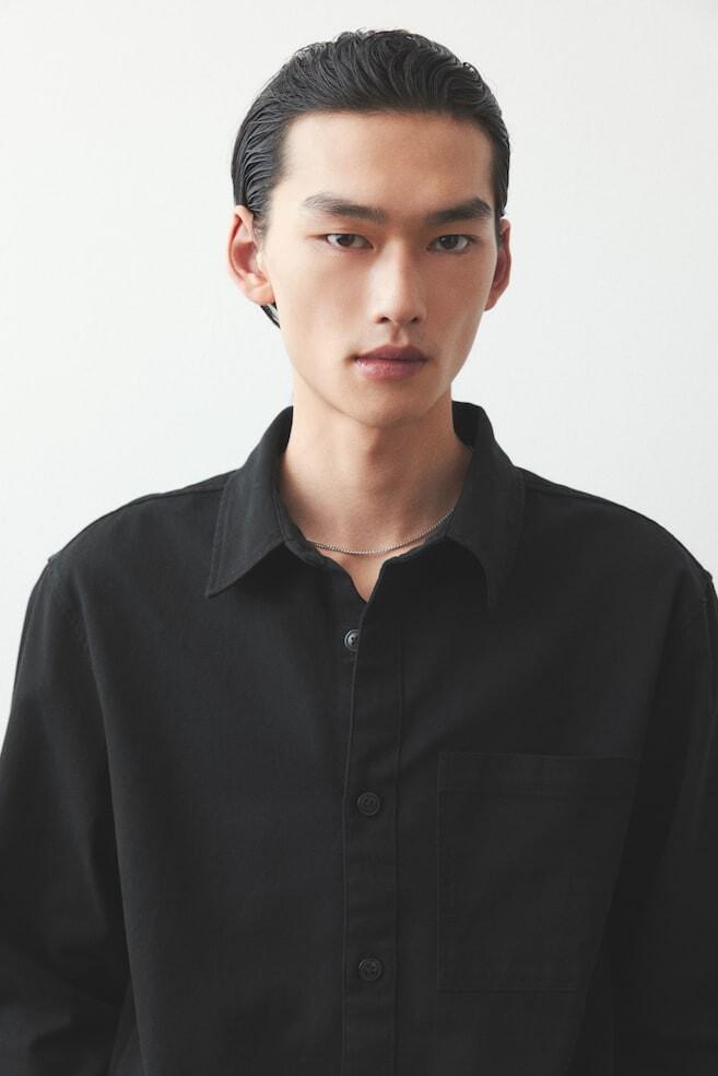 Рубашка из хлопкового твила классического кроя H&M, черный
Рубашка из хлопкового твила классического кроя H&M, черный