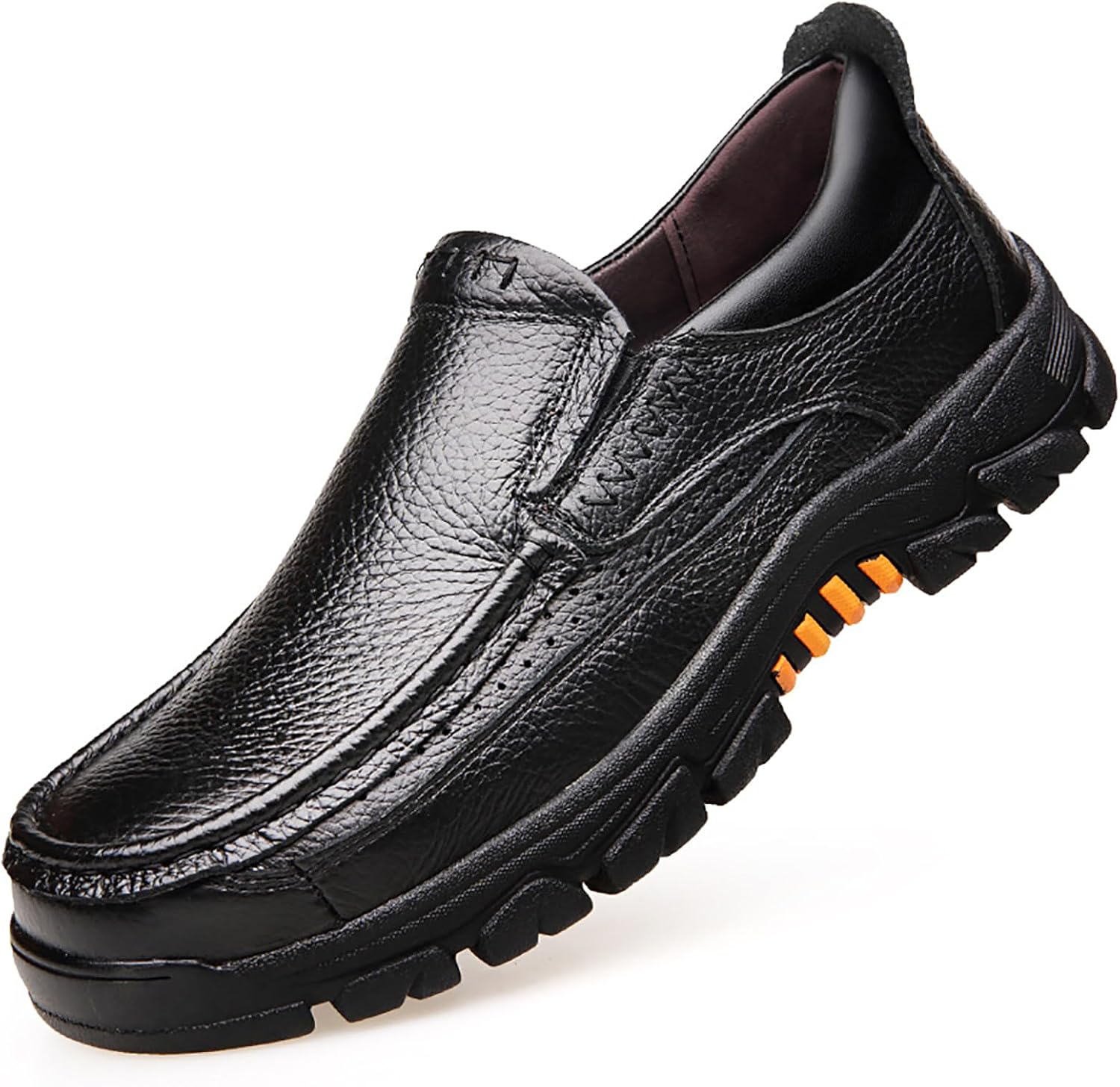 Мужские кожаные повседневные слипоны с поддержкой свода стопы, круглым носком, удобной мягкой подошвой, ортопедические ходовые туфли, легкие, с нескользящей подошвой, для вождения и спорта Egebs, черный
Мужские кожаные повседневные слипоны с поддержкой свода стопы, круглым носком, удобной мягкой подошвой, ортопедические ходовые туфли, легкие, с нескользящей подошвой, для вождения и спорта Egebs, черный