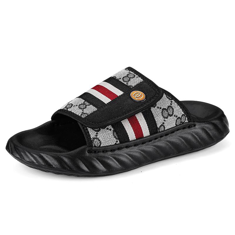 LONGYING Тапочки-слайды мужские, белые, коричневые/черно-серые
LONGYING Тапочки-слайды мужские, белые, коричневые/черно-серые