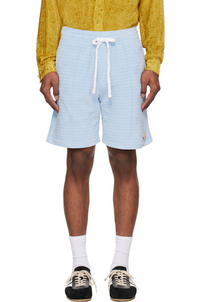 Синие велюровые полосатые шорты Casablanca
Синие велюровые полосатые шорты Casablanca