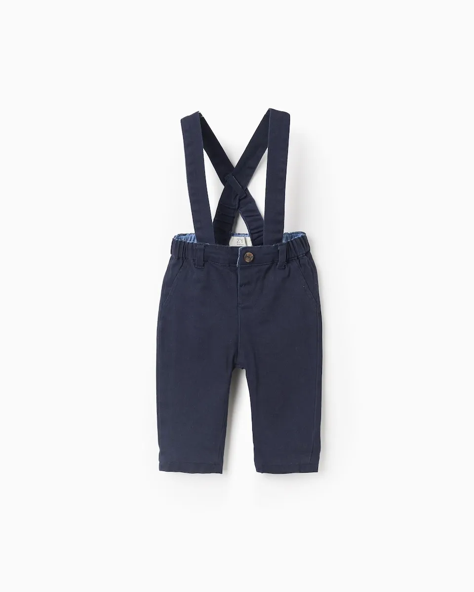 Брючки для мальчика из саржи с регулируемыми подтяжками Zippy, темно-синий
Брючки для мальчика из саржи с регулируемыми подтяжками Zippy, темно-синий