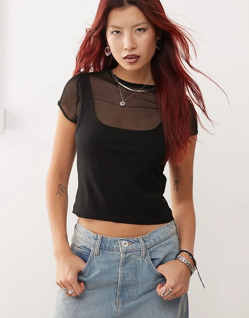 Двухслойная детская футболка COLLUSION черного цвета
Двухслойная детская футболка COLLUSION черного цвета