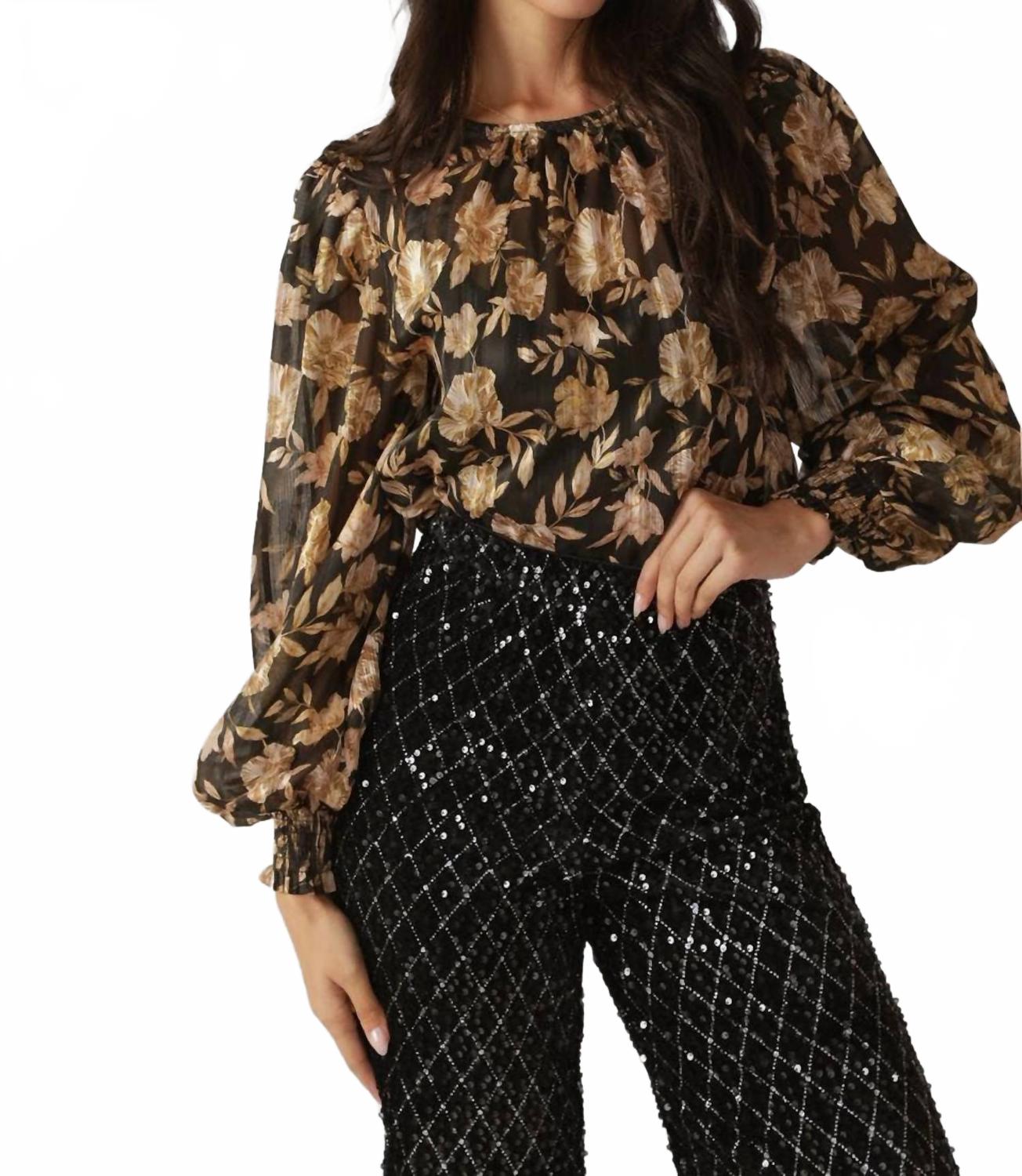 Vee Woven золотая блуза с цветочным принтом в золоте/черном FLYING TOMATO
Vee Woven золотая блуза с цветочным принтом в золоте/черном FLYING TOMATO