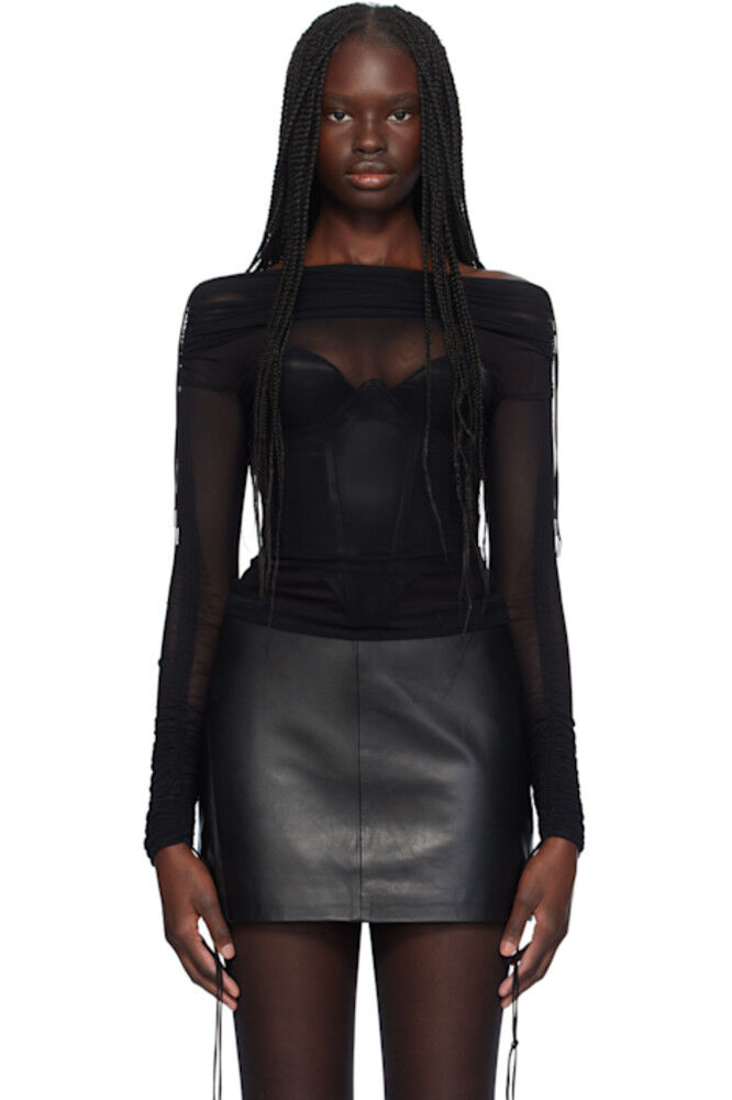 Эксклюзивная черная футболка с открытыми плечами и длинными рукавами от SSENSE Atlein
Эксклюзивная черная футболка с открытыми плечами и длинными рукавами от SSENSE Atlein