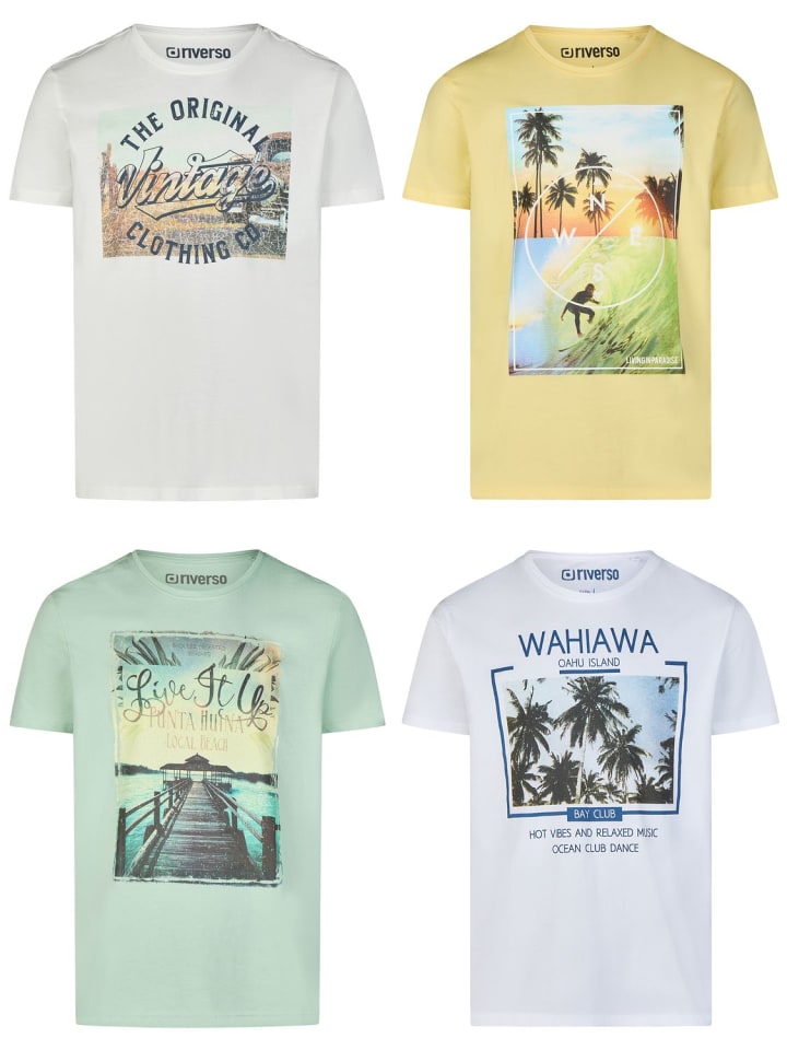 Набор из 4 разноцветных футболок RIVLukas
Набор из 4 разноцветных футболок RIVLukas