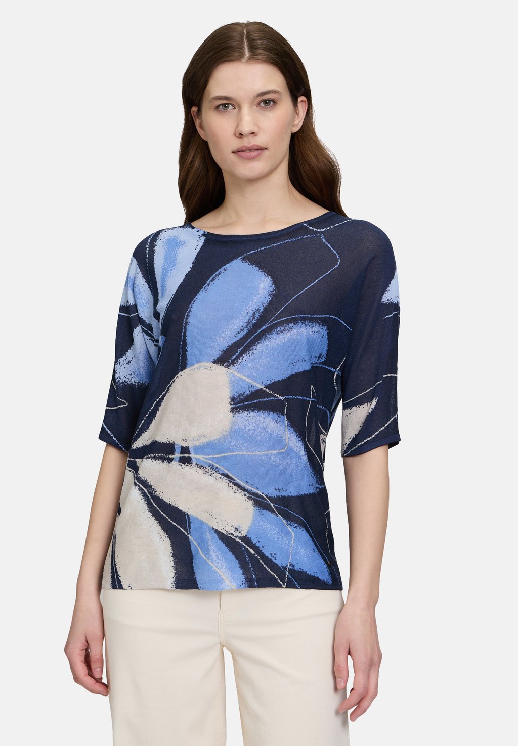 Футболка с принтом Betty & Co, синий 
Футболка с принтом Betty & Co, синий