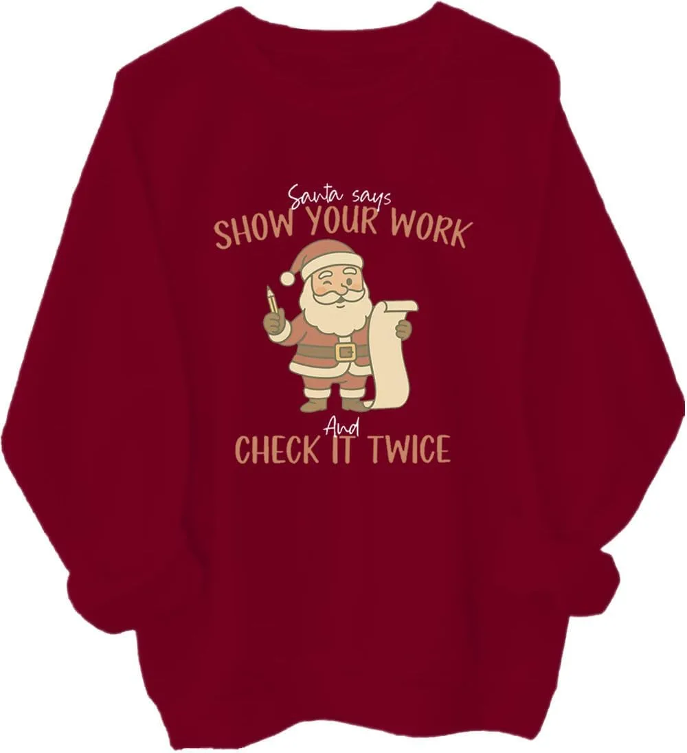 Рождественский свитшот для учителя математики, худи Santa Says Show Your Work And Check It Twice для женщин и мужчин Czbic
Рождественский свитшот для учителя математики, худи Santa Says Show Your Work And Check It Twice для женщин и мужчин Czbic