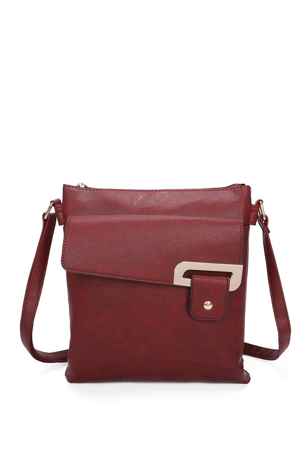 Сумка через плечо из искусственной кожи с тремя отделениями Clasico и пряжкой с золотым акцентом Fontanella Fashion, красный
Сумка через плечо из искусственной кожи с тремя отделениями Clasico и пряжкой с золотым акцентом Fontanella Fashion, красный