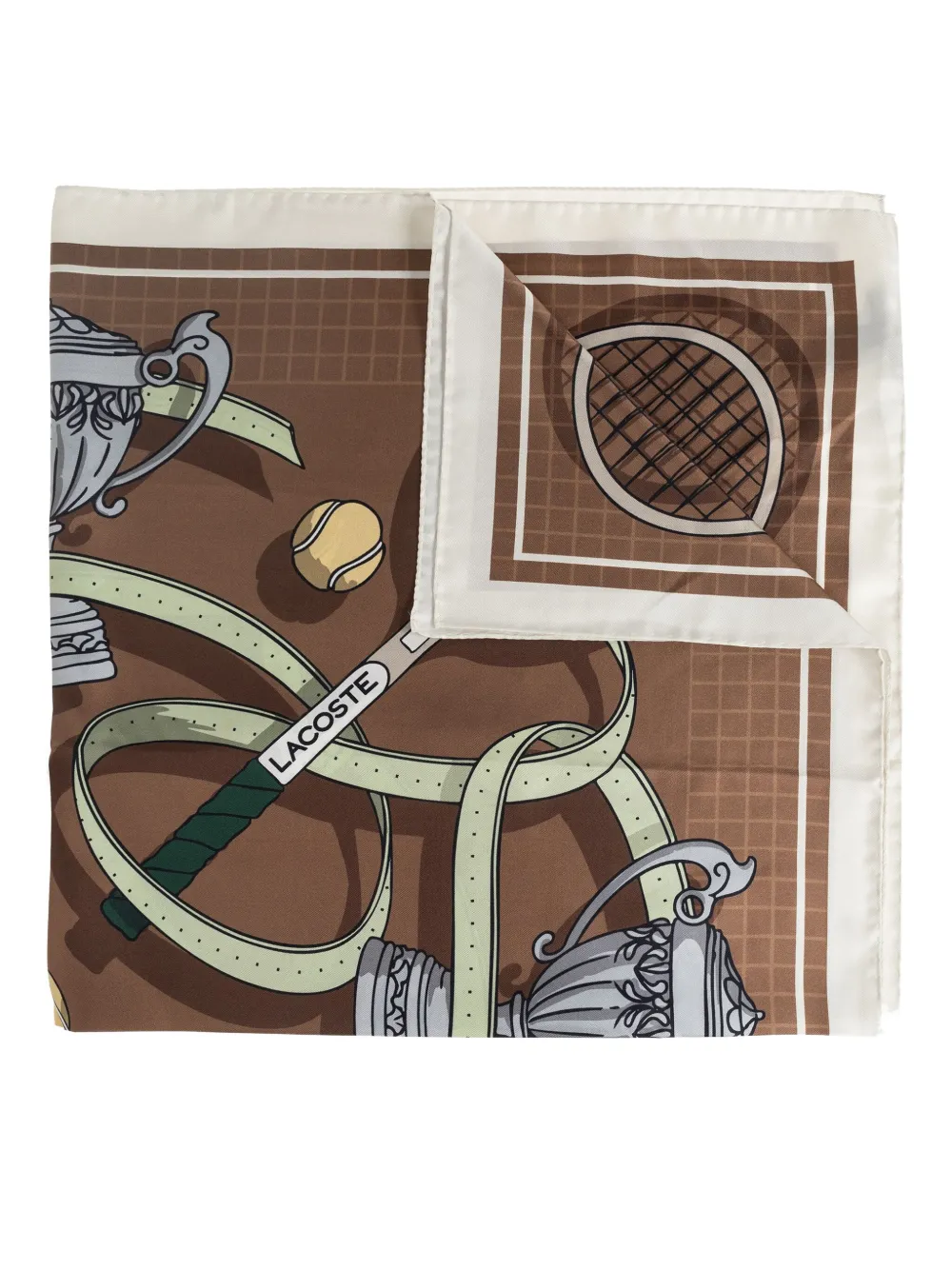 Шелковый шарф Lacoste, коричневый
Шелковый шарф Lacoste, коричневый
