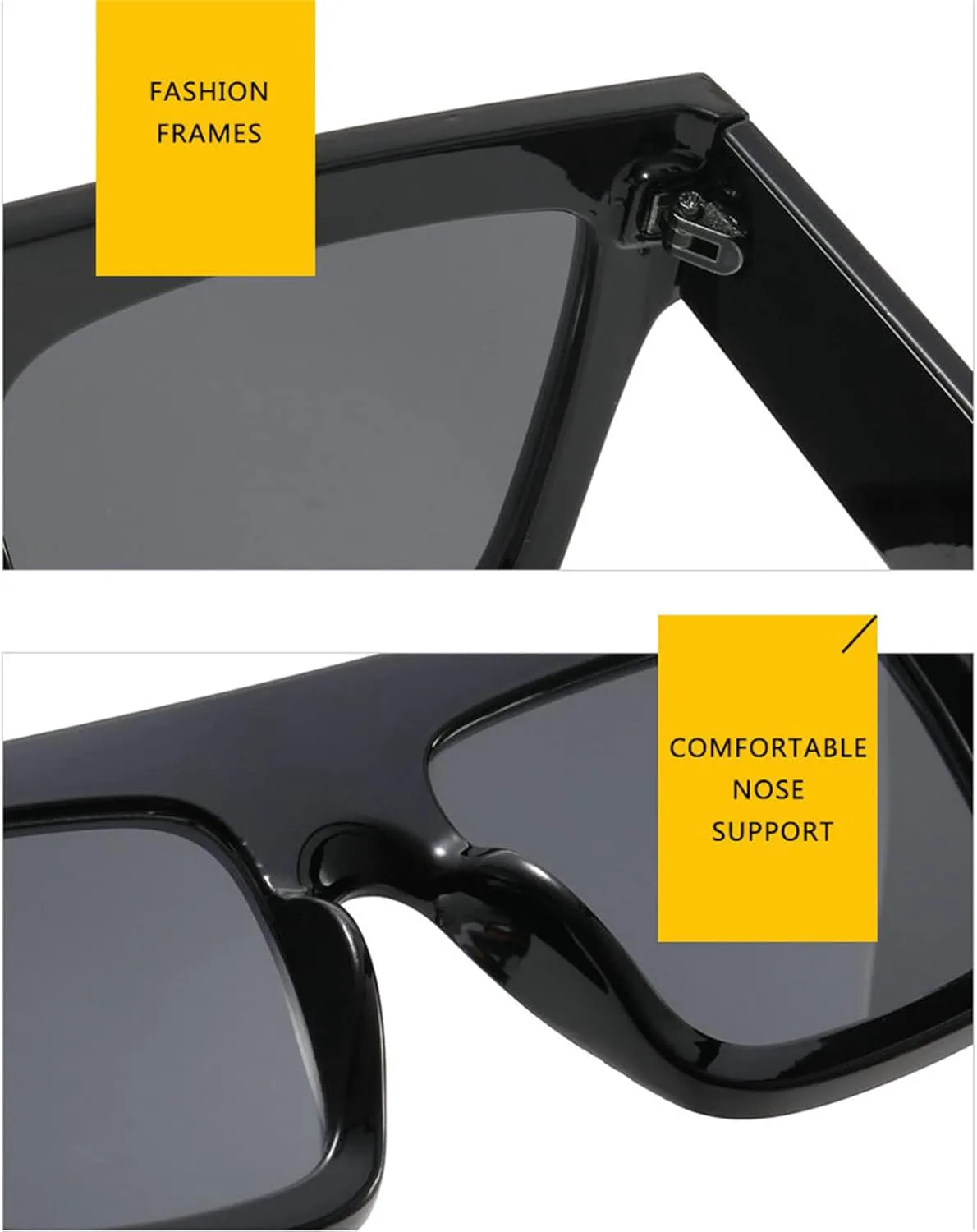 Willochra — большие квадратные солнцезащитные очки с кристаллами, с плоской верхней частью, в стиле ретро, с толстой оправой и блестками, 2pcs-black&leopard
Willochra — большие квадратные солнцезащитные очки с кристаллами, с плоской верхней частью, в стиле ретро, с толстой оправой и блестками, 2pcs-black&leopard