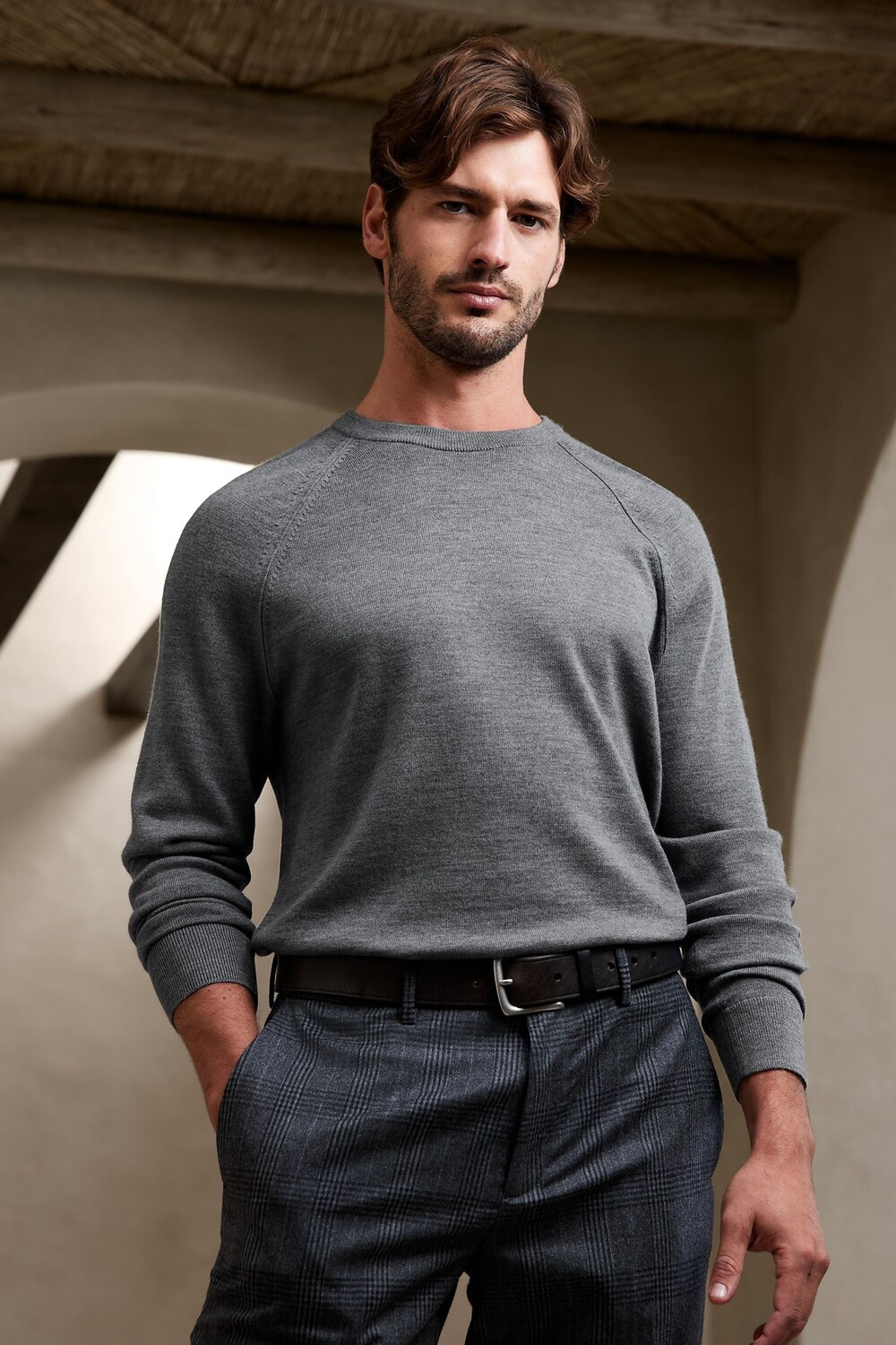 Свитер Cori с круглым вырезом из шерсти мериноса Banana Republic, серый
Свитер Cori с круглым вырезом из шерсти мериноса Banana Republic, серый