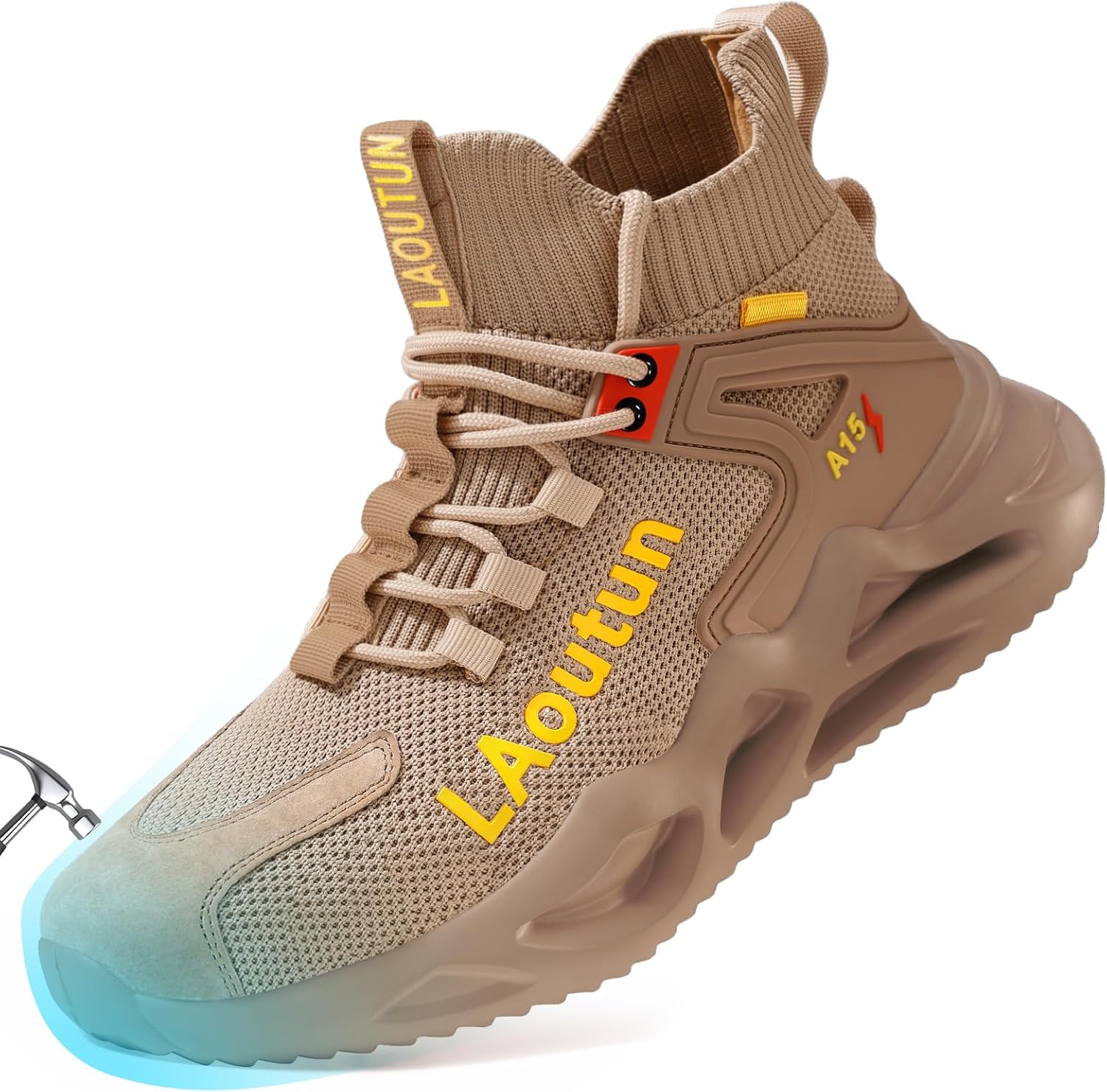 Мужские ботинки LAoutun с металлическим носком, безопасные кроссовки, комфортные, легкие, стойкие к проколам, без шнурков, неразрушимые строительные ботинки, Brown-0206
Мужские ботинки LAoutun с металлическим носком, безопасные кроссовки, комфортные, легкие, стойкие к проколам, без шнурков, неразрушимые строительные ботинки, Brown-0206