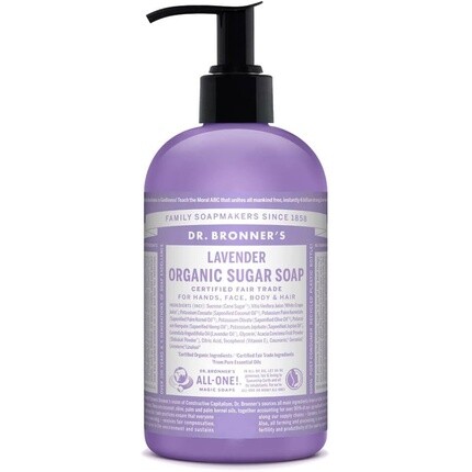 Органическое сахарное мыло с лавандой 710 мл, Dr. Bronner'S
Органическое сахарное мыло с лавандой 710 мл, Dr. Bronner'S