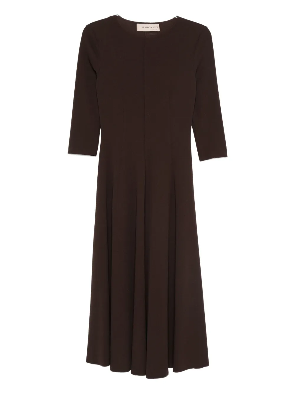 Платье с расклешенным силуэтом и рукавами три четверти Blanca Vita, коричневый
Платье с расклешенным силуэтом и рукавами три четверти Blanca Vita, коричневый