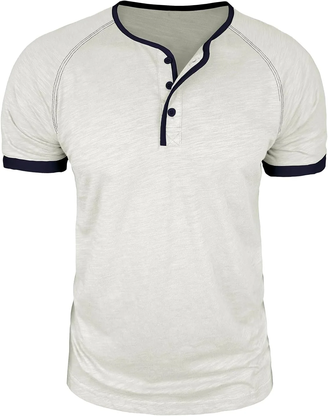 Мужская футболка хенли с коротким рукавом и пуговицами
Мужская футболка хенли с коротким рукавом и пуговицами