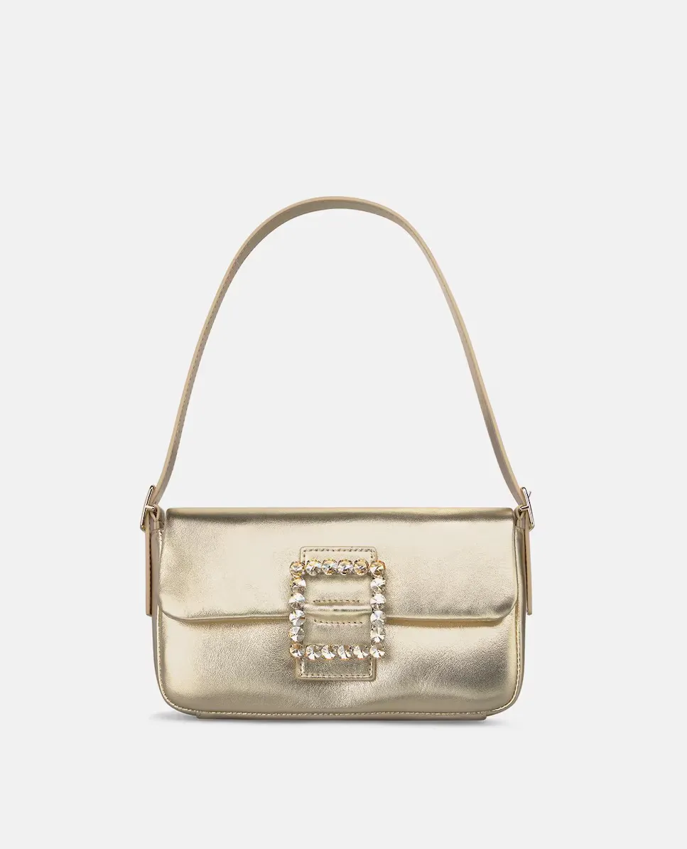 Сумка через плечо с корпусом в форме коробки и квадратной отделкой в виде драгоценного камня на переднем клапане Alma en Pena, золотой
Сумка через плечо с корпусом в форме коробки и квадратной отделкой в виде драгоценного камня на переднем клапане Alma en Pena, золотой