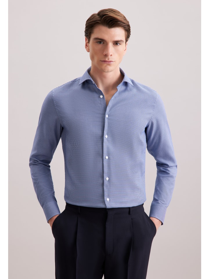 Рубашка делового кроя темно-синего цвета Seidensticker
Рубашка делового кроя темно-синего цвета Seidensticker