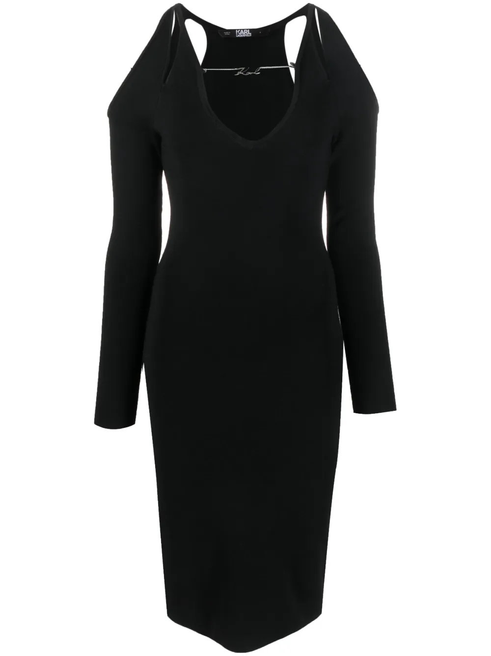 Платье с вырезами и цепочками KARL LAGERFELD, черный
Платье с вырезами и цепочками KARL LAGERFELD, черный