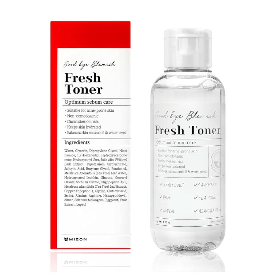 Mizon, Good Bye Blemish Fresh Toner, тоник для лица, 120 мл
Mizon, Good Bye Blemish Fresh Toner, тоник для лица, 120 мл