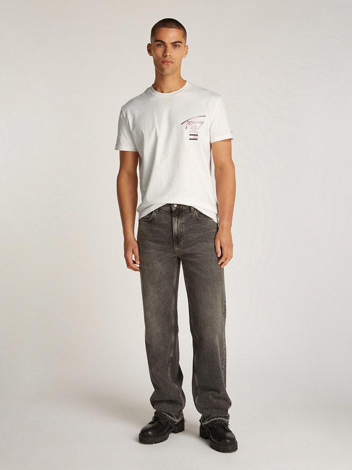 Футболка TOMMY JEANS, белый 
Футболка TOMMY JEANS, белый