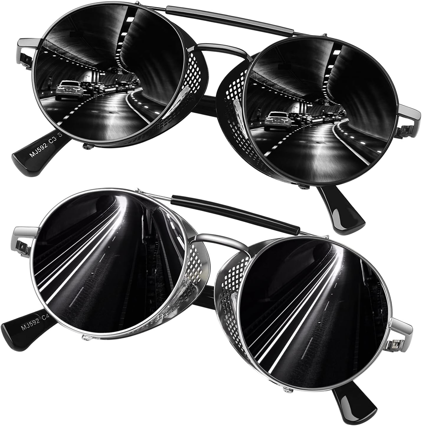 Ретро круглые поляризованные солнцезащитные очки в стиле стимпанк для мужчин и женщин, с боковой защитой, готические, S92-ADVANCED POLARIZED Sunier, Trendy Black Grey &Silver Grey
Ретро круглые поляризованные солнцезащитные очки в стиле стимпанк для мужчин и женщин, с боковой защитой, готические, S92-ADVANCED POLARIZED Sunier, Trendy Black Grey &Silver Grey