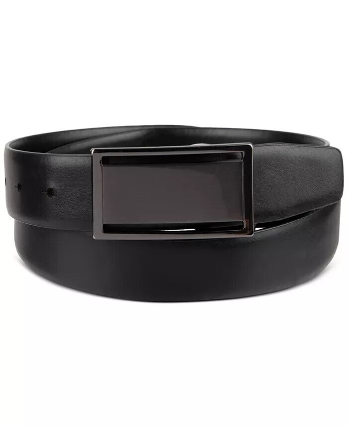 Мужской двусторонний ремень с металлической пластинкой Alfani, черный
Мужской двусторонний ремень с металлической пластинкой Alfani, черный