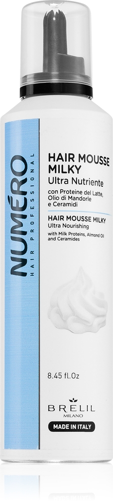Молочный ультрапитательный мусс для волос для всех типов волос Brelil Professional, 250 мл
Молочный ультрапитательный мусс для волос для всех типов волос Brelil Professional, 250 мл