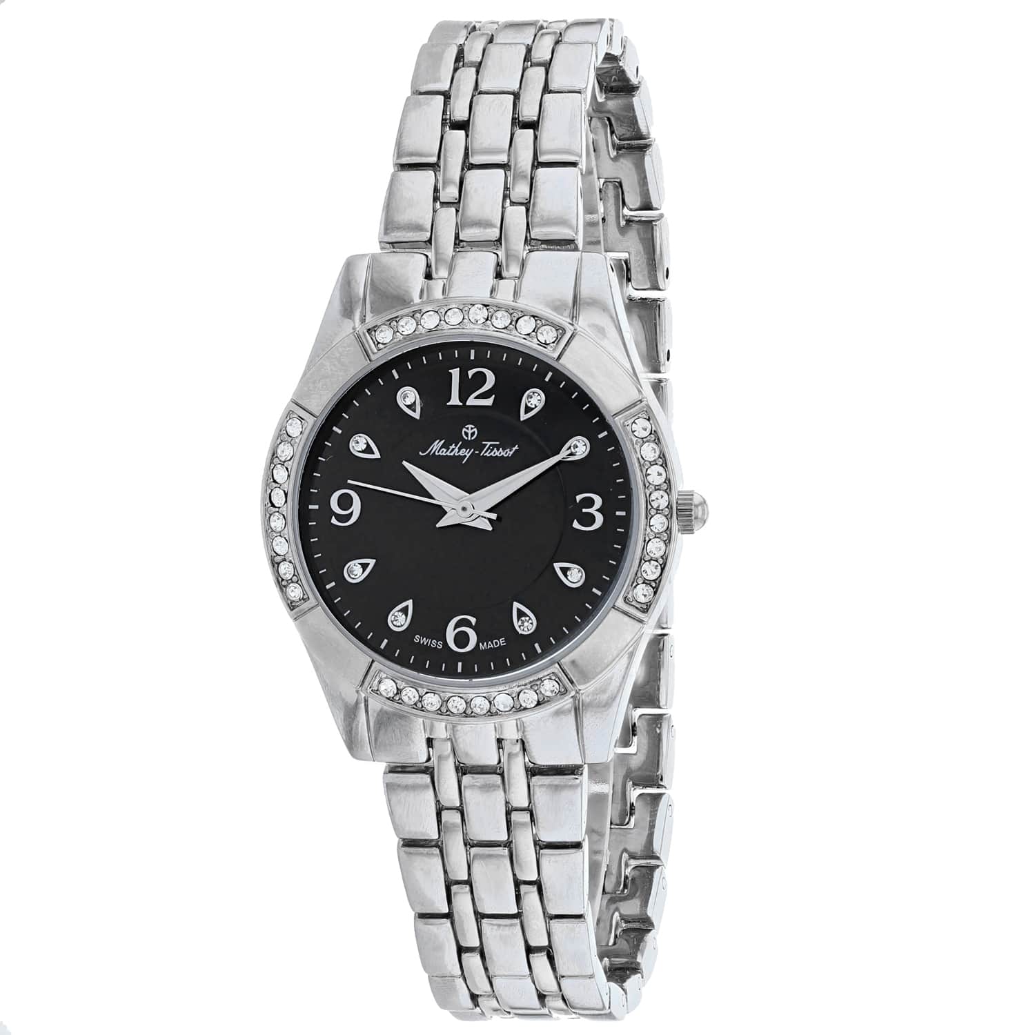 Женские часы Mathey Tissot с черным циферблатом Mathey Tissot, черный
Женские часы Mathey Tissot с черным циферблатом Mathey Tissot, черный