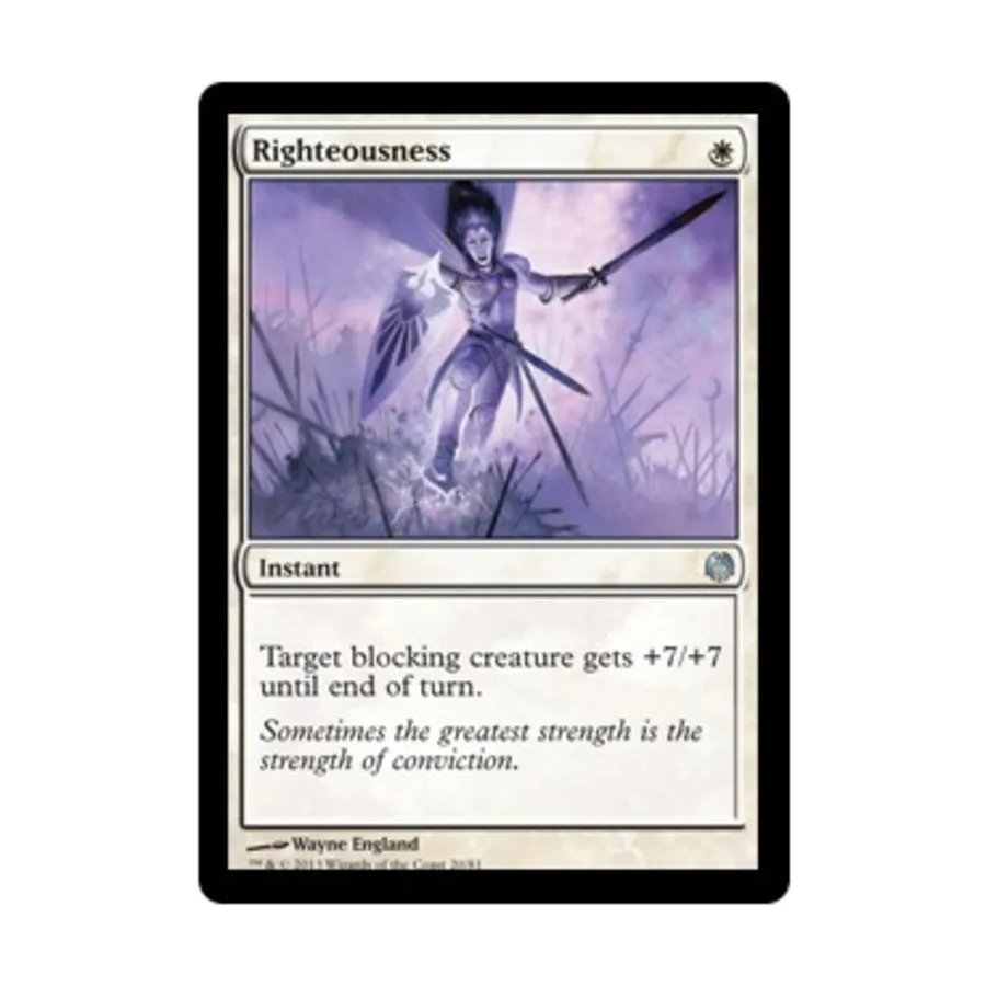 CCG Праведность (U), MTG - Duel Decks - Heroes vs. Monsters 
CCG Праведность (U), MTG - Duel Decks - Heroes vs. Monsters