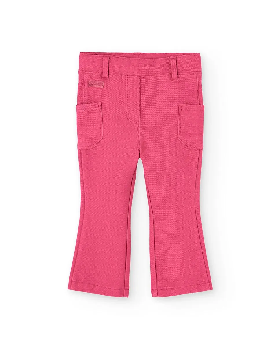 Брюки-клеш из саржи с эластичной талией для девочки Boboli, розовый
Брюки-клеш из саржи с эластичной талией для девочки Boboli, розовый