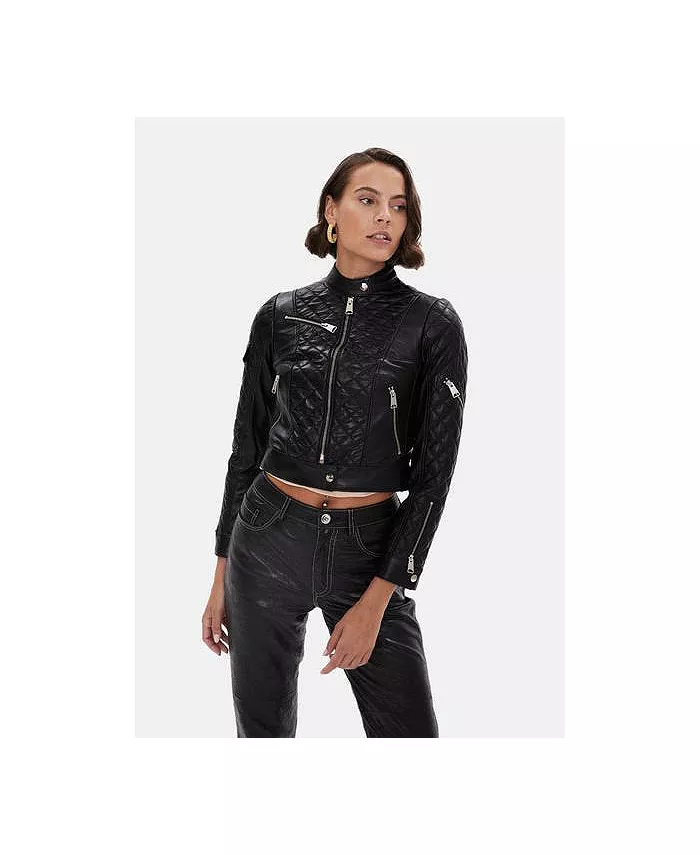 Женская укороченная кожаная куртка, черная Furniq UK, черный
Женская укороченная кожаная куртка, черная Furniq UK, черный