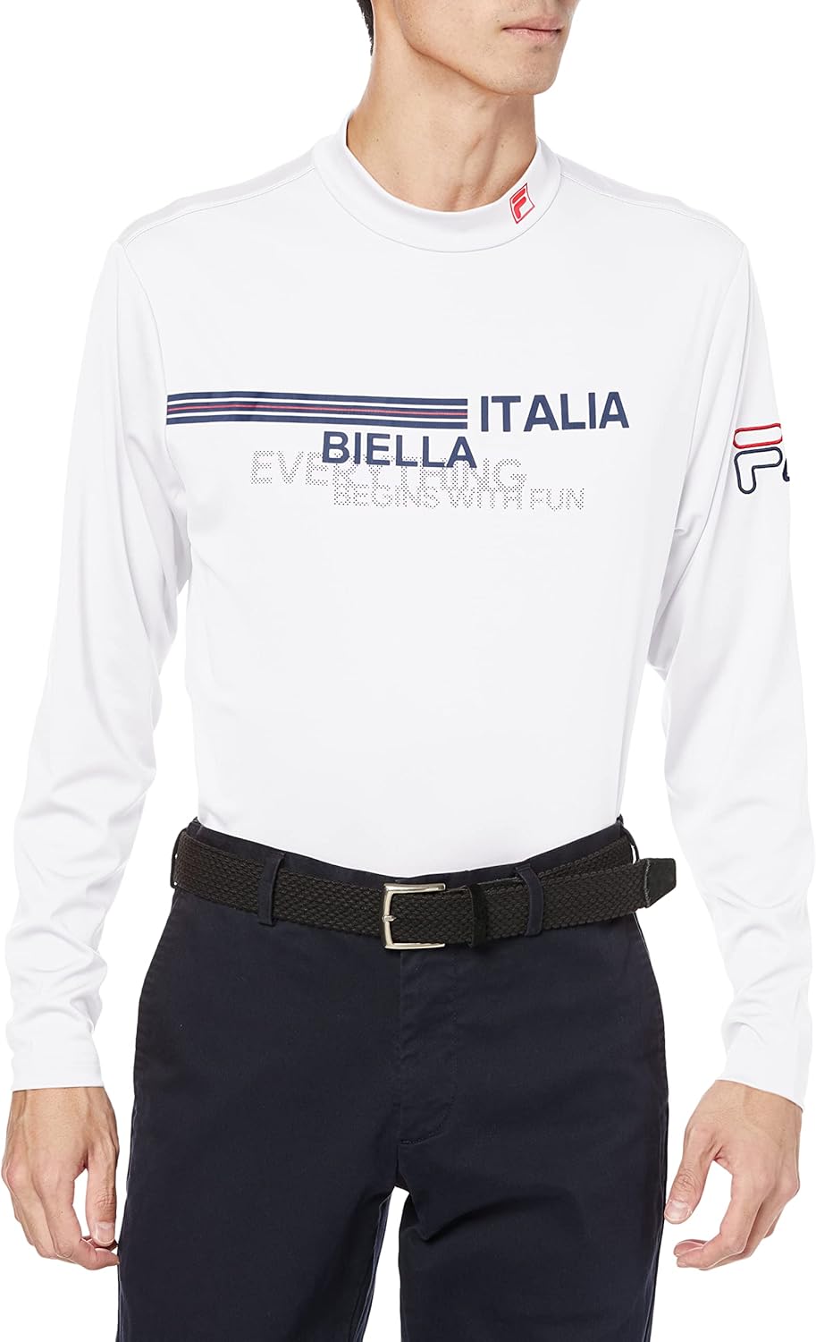 Мужская футболка с длинным рукавом и воротником-стойкой Fila
Мужская футболка с длинным рукавом и воротником-стойкой Fila