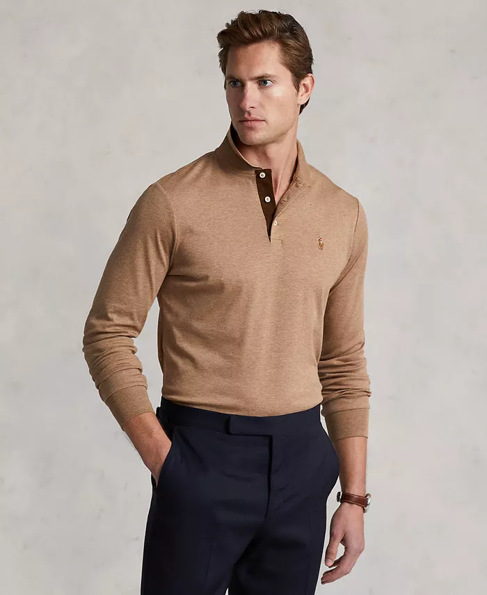 Мужская классическая поло с длинным рукавом из мягкого хлопка Polo Ralph Lauren, коричневый
Мужская классическая поло с длинным рукавом из мягкого хлопка Polo Ralph Lauren, коричневый