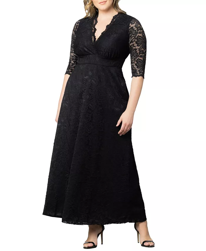 Вечернее платье с кружевом Maria больших размеров Kiyonna, черный
Вечернее платье с кружевом Maria больших размеров Kiyonna, черный
