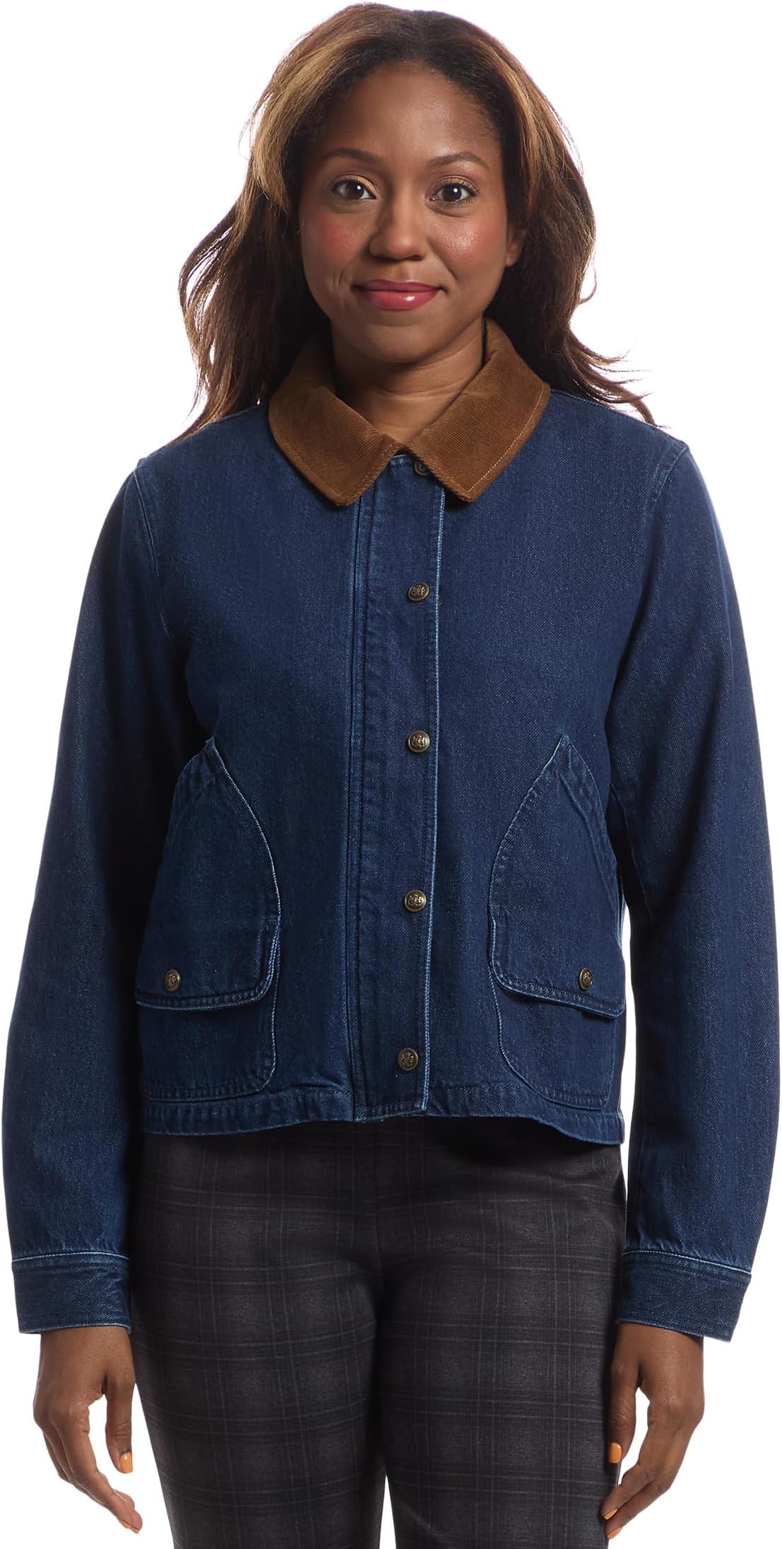Женская куртка Barn - джинсовая куртка с застежкой на кнопки, накладными карманами и вельветовым воротником Elliott Lauren, Denim
Женская куртка Barn - джинсовая куртка с застежкой на кнопки, накладными карманами и вельветовым воротником Elliott Lauren, Denim