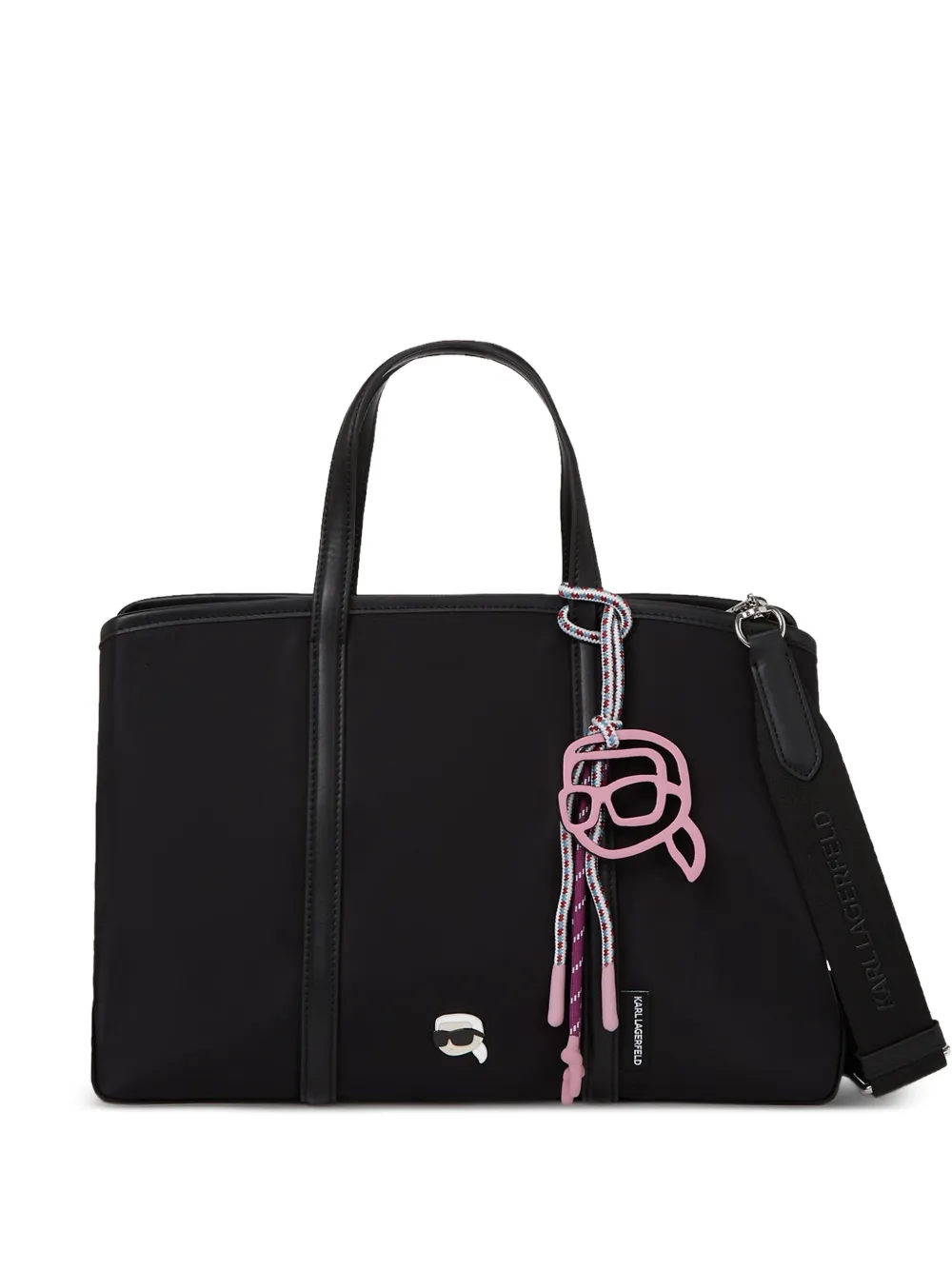 Съемная сумка-сэтчел Ikon KARL LAGERFELD, черный 
Съемная сумка-сэтчел Ikon KARL LAGERFELD, черный