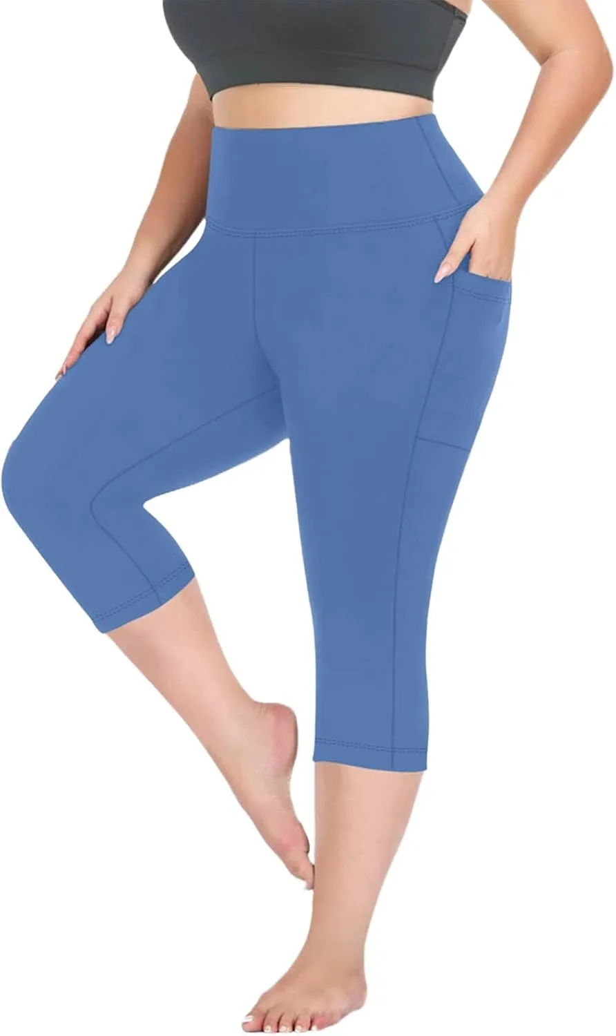 FQZWONG женские капри-леггинсы Plus Size с высокой талией и эффектом контроля живота
FQZWONG женские капри-леггинсы Plus Size с высокой талией и эффектом контроля живота