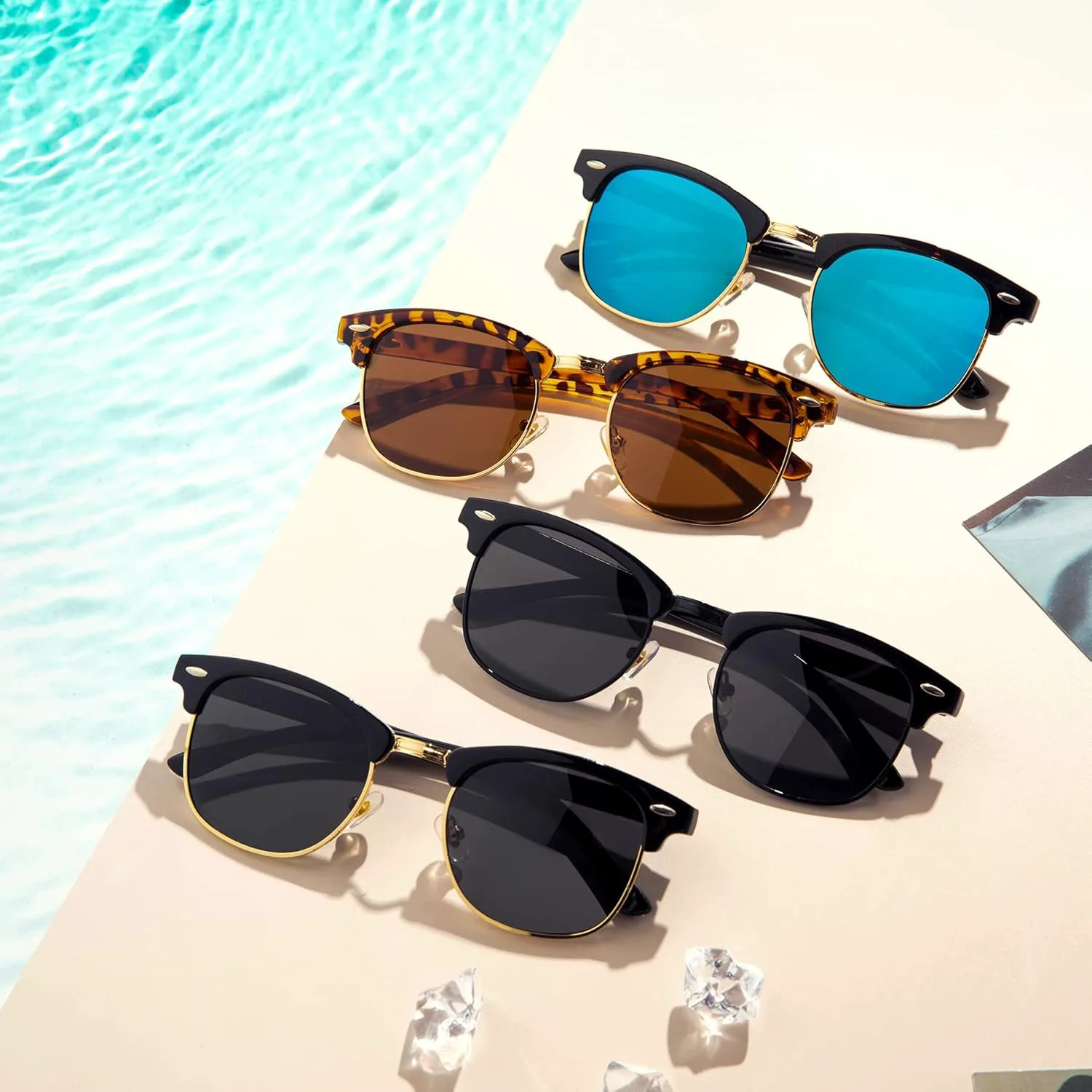 Полуободковые поляризованные солнцезащитные очки Pro Acme с защитой от УФ-излучения UV 400 для женщин и мужчин, D5 Blue Mirror/Gold Rimmed (Leather Case)
Полуободковые поляризованные солнцезащитные очки Pro Acme с защитой от УФ-излучения UV 400 для женщин и мужчин, D5 Blue Mirror/Gold Rimmed (Leather Case)