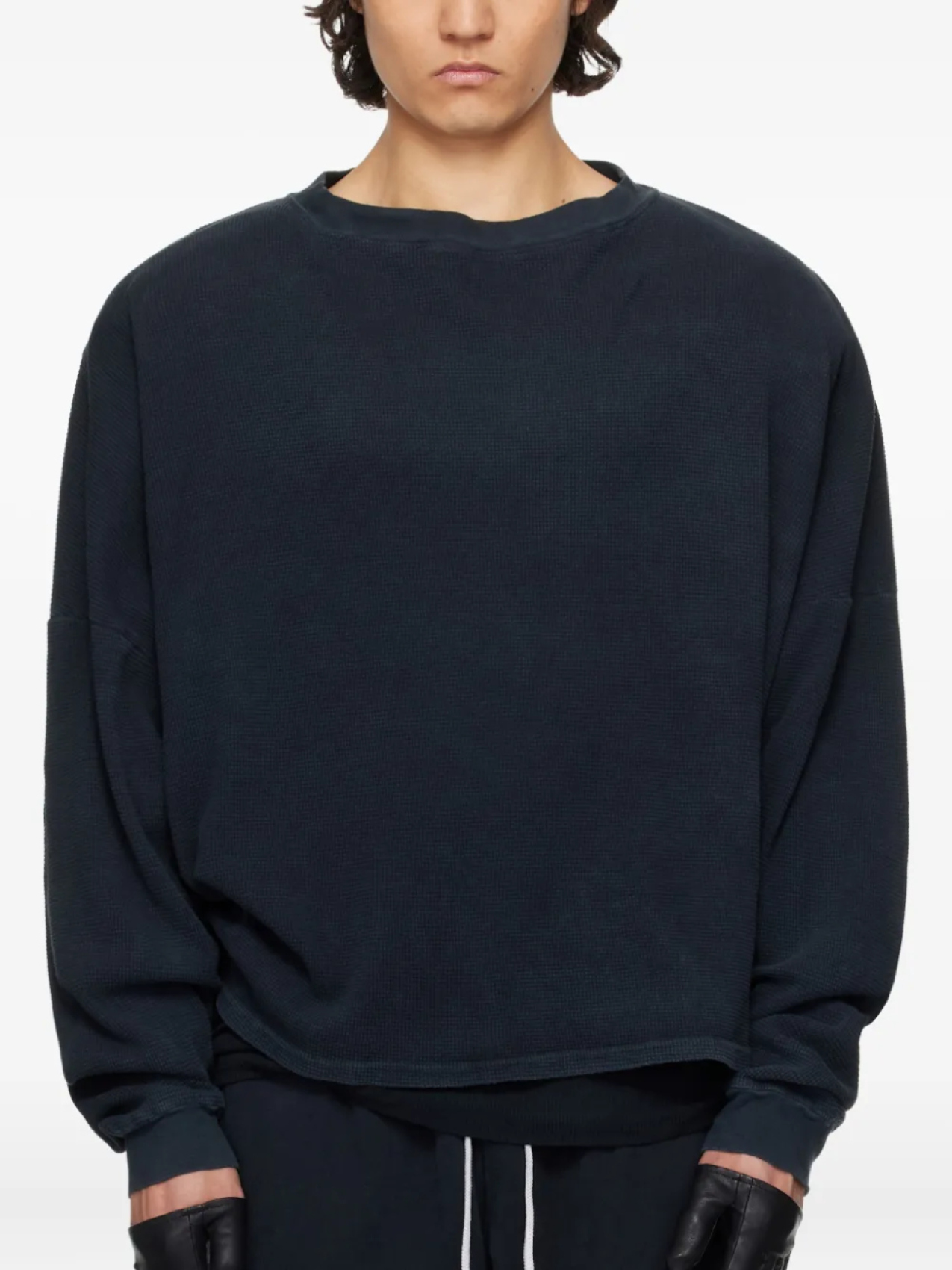 Свитер с круглым вырезом вафельной вязки GREG ROSS, черный
Свитер с круглым вырезом вафельной вязки GREG ROSS, черный