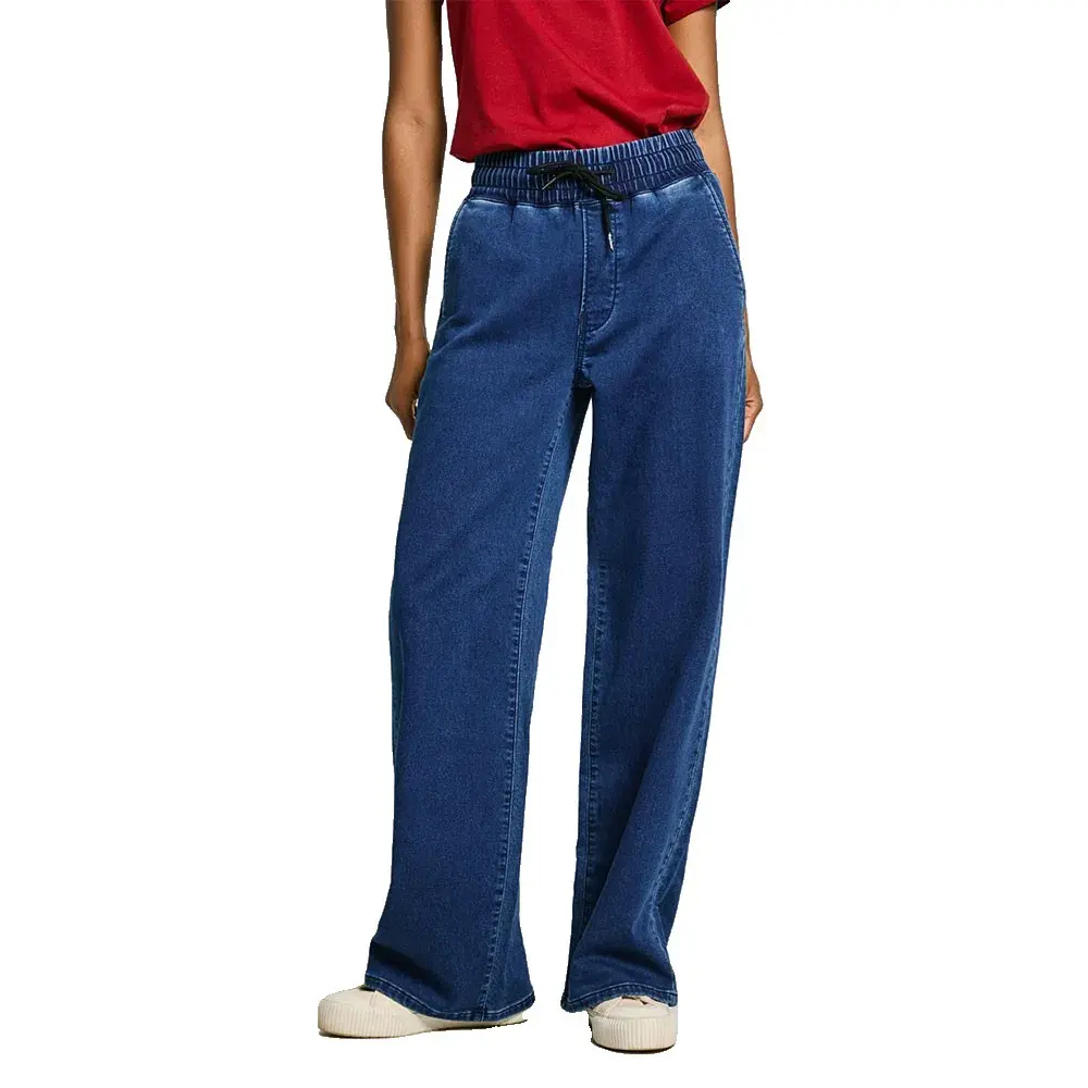 Джинсы Pepe PL204843 Loose Straight Fit high waist, синий
Джинсы Pepe PL204843 Loose Straight Fit high waist, синий