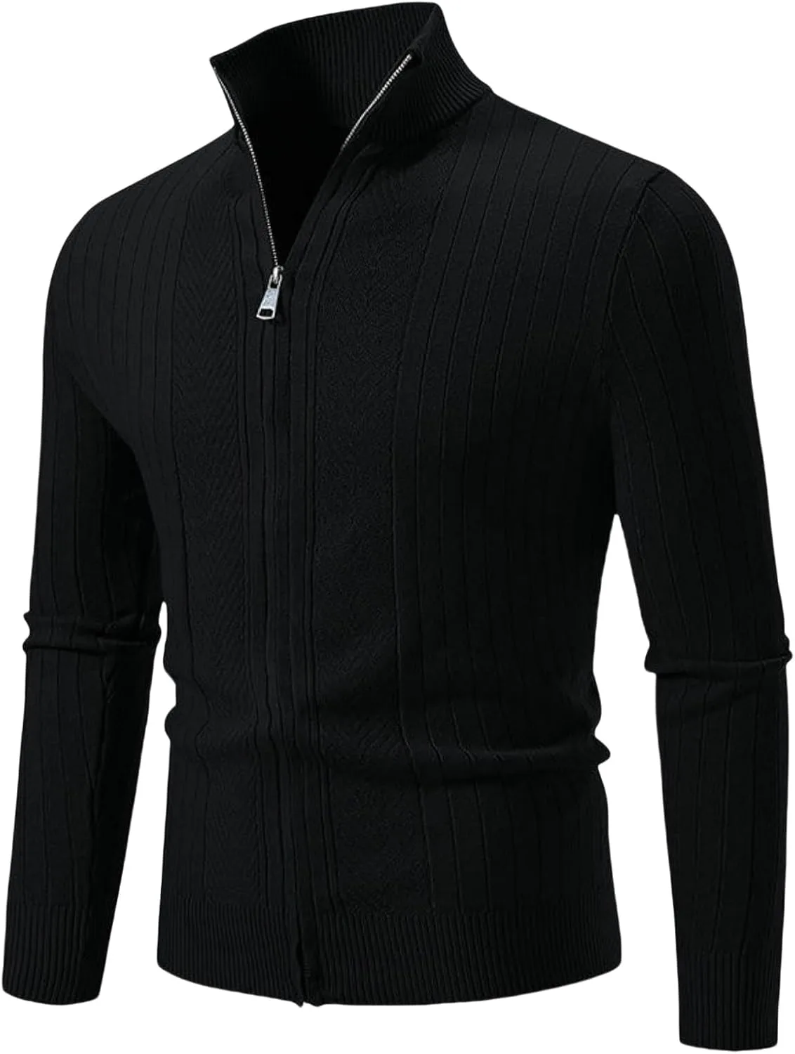 Мужской кардиган с воротником стойкой и жаккардовым узором OAKVERVE
Мужской кардиган с воротником стойкой и жаккардовым узором OAKVERVE