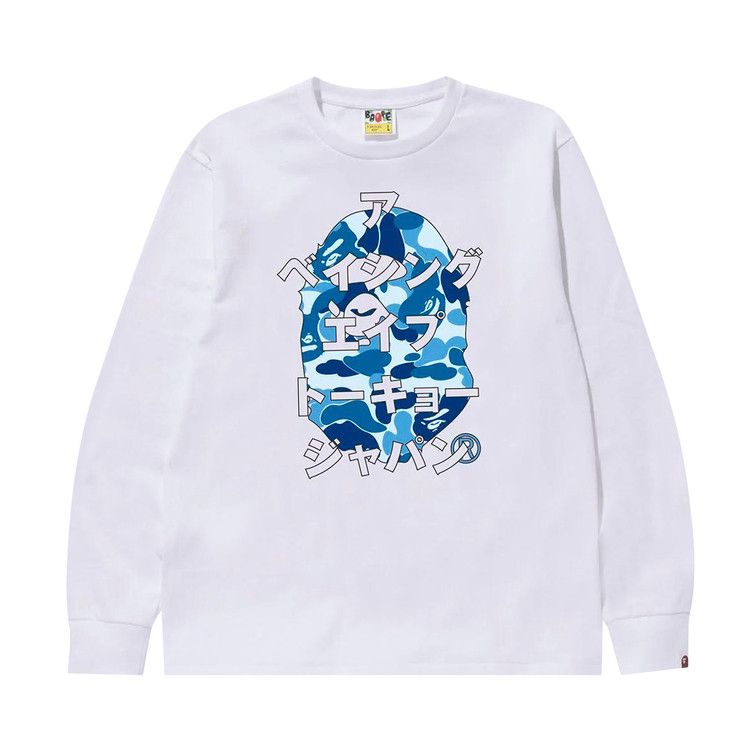 Футболка BAPE ABC Camo Japanese Letters Long-Sleeve Tee, White/Blue
Футболка BAPE ABC Camo Japanese Letters Long-Sleeve Tee, White/Blue