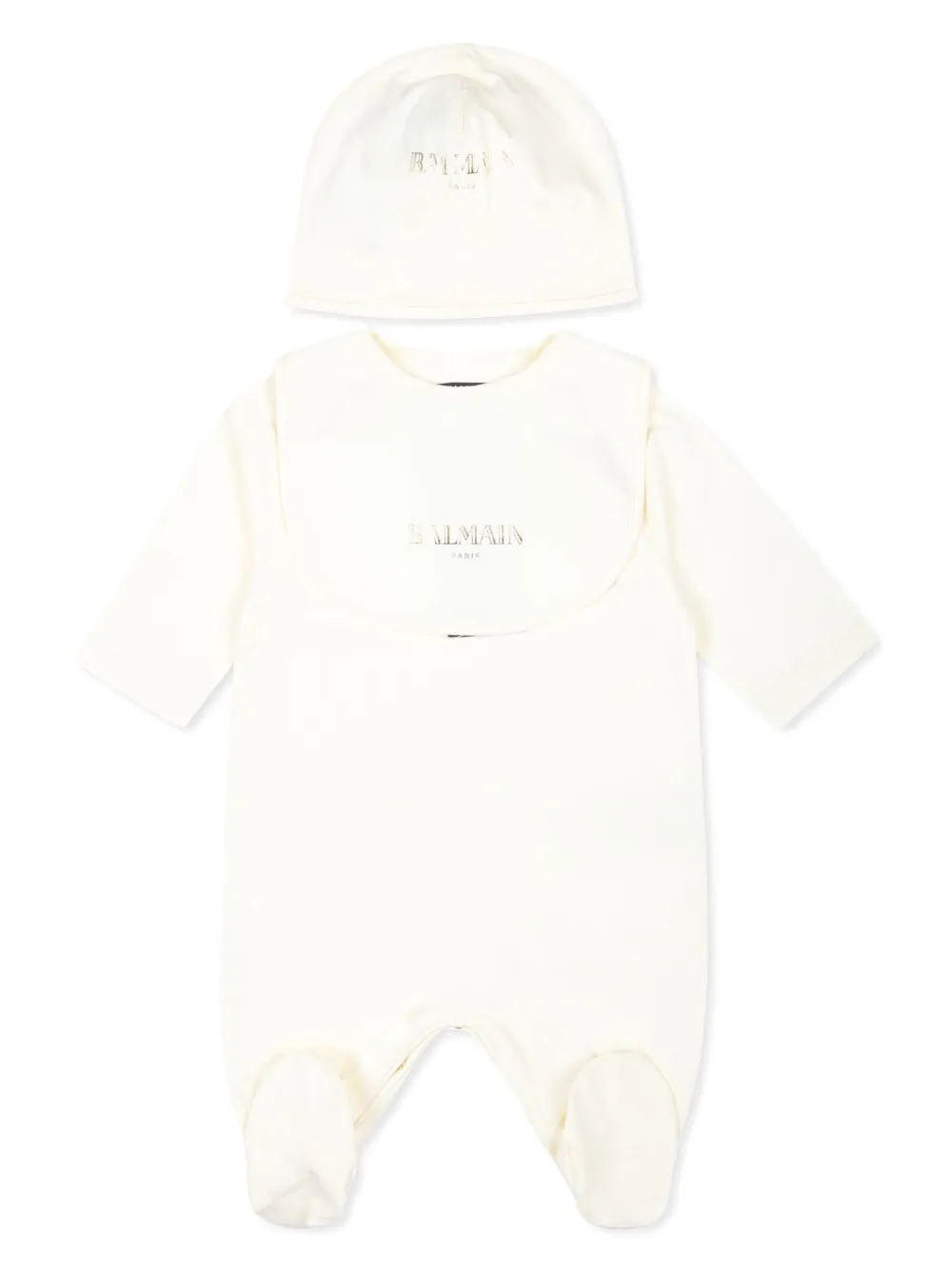 Комплект для новорожденного с логотипом Balmain Kids, нейтральный
Комплект для новорожденного с логотипом Balmain Kids, нейтральный