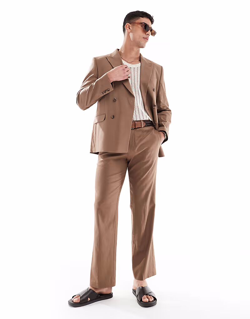 Зауженные брюки из льняной смеси коричневого цвета - КОРИЧНЕВЫЙ Asos Design
Зауженные брюки из льняной смеси коричневого цвета - КОРИЧНЕВЫЙ Asos Design