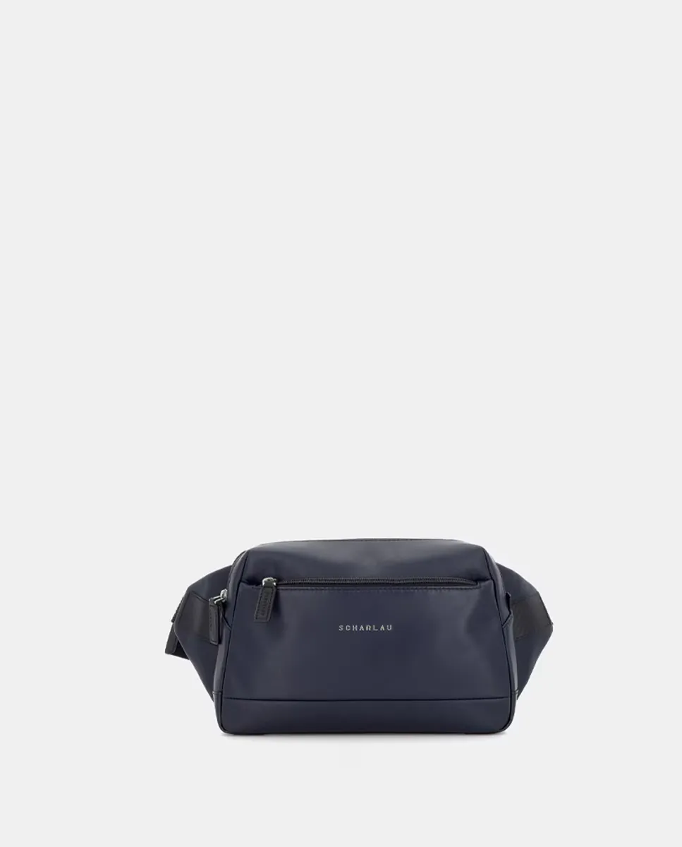 Мужская темно-синяя кожаная поясная сумка с передним карманом Scharlau, тёмно-синий
Мужская темно-синяя кожаная поясная сумка с передним карманом Scharlau, тёмно-синий