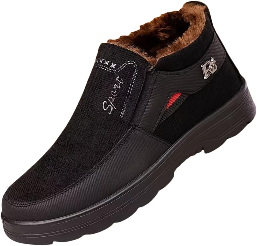 Зимние термо-ботинки для мужчин Hhhchpm с плюшевой подкладкой - противоскользящие ботинки с ремешком на щиколотке для походов, теплые повседневные и треккинговые, черный
Зимние термо-ботинки для мужчин Hhhchpm с плюшевой подкладкой - противоскользящие ботинки с ремешком на щиколотке для походов, теплые повседневные и треккинговые, черный